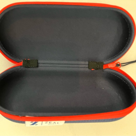 Zeal Optics Black and Red / orange Glasses Case with Pouch - Picture 6 of 7